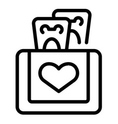 Generosity Box Icon Outline Hand Volunteer