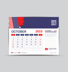 Calendar 2023 Design October Template