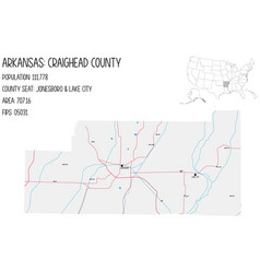 Map Of Craighead County In Arkansas Usa