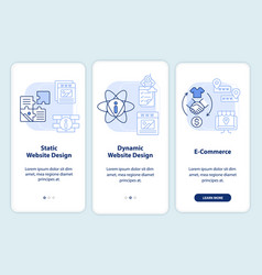 Website Layout Types Light Blue Onboarding Mobile