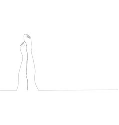 Continuous Line Drawing Naked Women Legs One