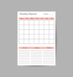 Monthly Planner Template Minimalist Planners