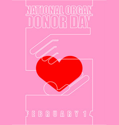 National Organ Donor Day Hands Hold Heart 14th