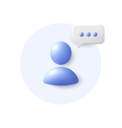 User Support Message 3d Icon Business