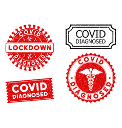 Covid Diagnosed Red Rubber Seals