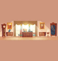 Presidents Oval Cabinet Interior Cartoon