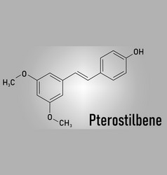 Pterostilbene Molecule Skeletal Formula