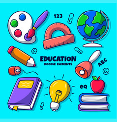 Educational Clipart Element Set With Colored Hand