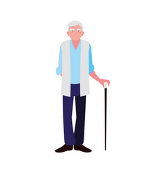 Elderly Man Wearing Stylish Clothes