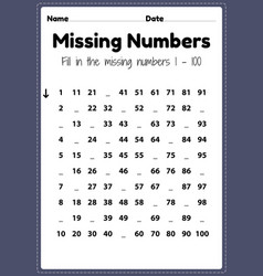 Kindergarten Math Worksheets Missing Numbers 1