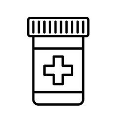 Medical Pills Bottle Icon Pictogram Isolated