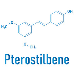 Pterostilbene Molecule Skeletal Formula