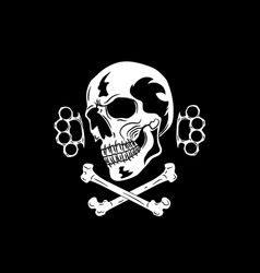 Skull With Bones And Knuckle