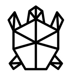 Turtle Origami Icon Outline Geometric