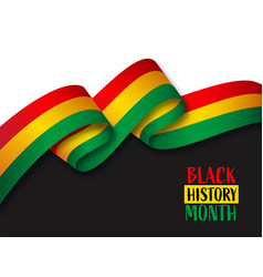 Black History Month Concept With Wavy Ribbon