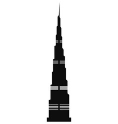 Burj Khalifa Building Silhouette