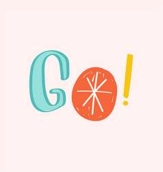 Go Word Doodle Font Typography