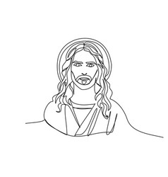 Jesus Christ One Line Drawing