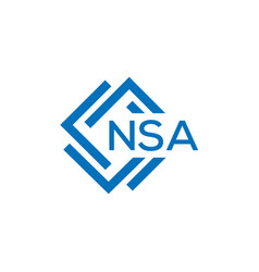 Nsa Letter Logo Design On White Background