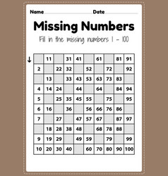 Preschool Math Worksheets Missing Numbers 1