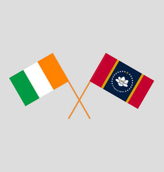 Crossed Flags Of Republic Of Ivory Coast And The