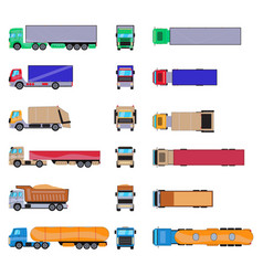 Truck trailer outline commercial vehicle Vector Image