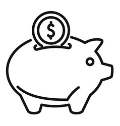 Donate Piggy Bank Icon Outline Charity