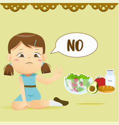 Girl Say No For Healthy Food