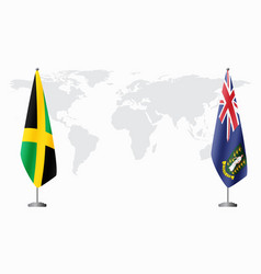 Jamaica And British Virgin Islands Flags