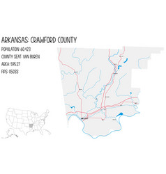 Map Of Crawford County In Arkansas Usa