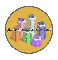 Round Sticker Glamorous Colored Bright