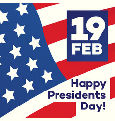 Happy President Day Greeting Card With American