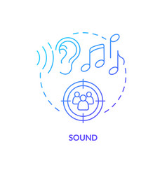 Sound Blue Gradient Concept Icon