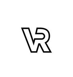 V R Virtual 3d Font Modern Technology Logo