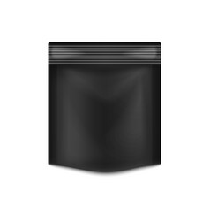 Black Stand Up Pouch Pack Realistic Plastic