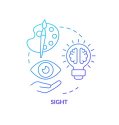 Sight Blue Gradient Concept Icon