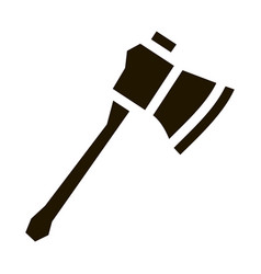 Small Camping Ax Icon Glyph