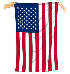 Two Hands Holding Usa Flag Hand American