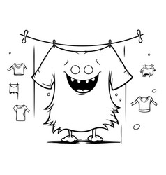 A Funny White T-shirt On A Clothesline