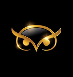 Golden Owl Symbol Logo Sign