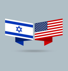 Israel And Usa Flags American Israeli