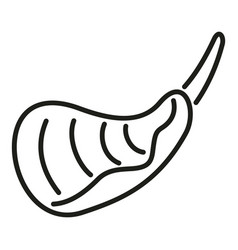 Pork Bbq Icon Outline Grill Food