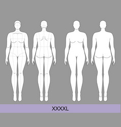 Set Of Xxxxl Women Fashion Template 9 Nine Head