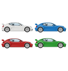 Sports Cars Side View Isolated