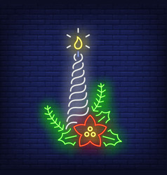 Twisted Christmas Candle Neon Sign