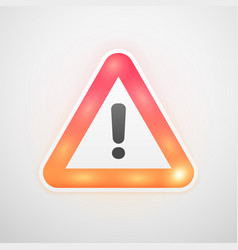 Glowing Warning Triangle Danger Sign Icon