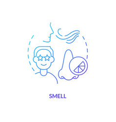 Smell Blue Gradient Concept Icon