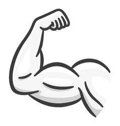 Muscular Arm On White Background