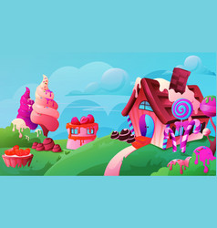 Candy Land Cartoon Background