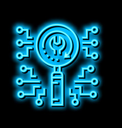 Data Loss Prevention Neon Glow Icon